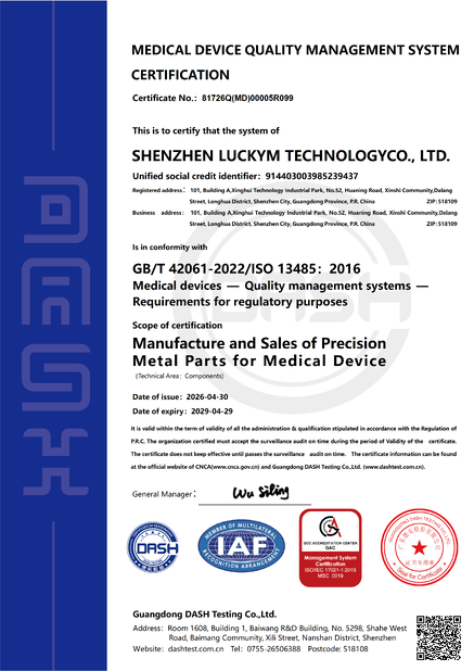 CHINA Shenzhen Luckym Technology Co., Ltd. zertifizierungen